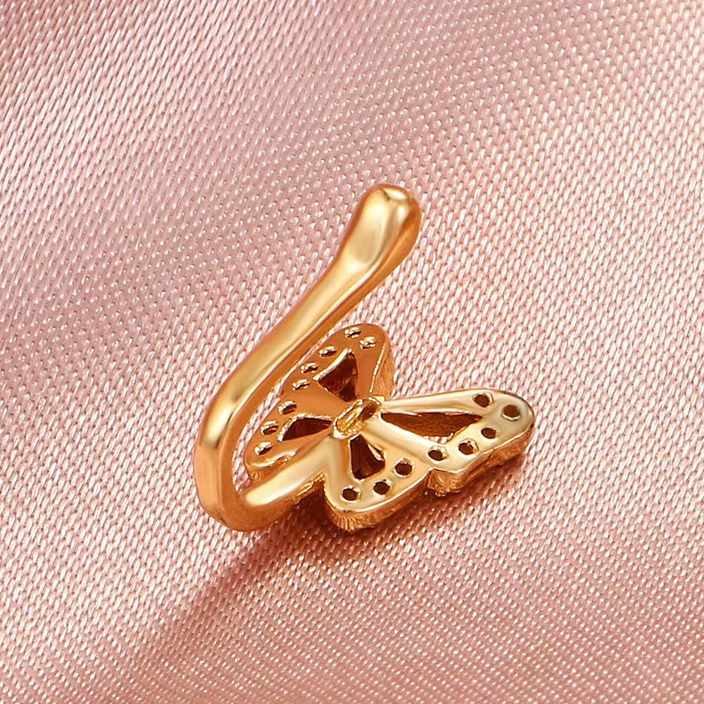 Anillo de nariz de mariposa en forma de U
