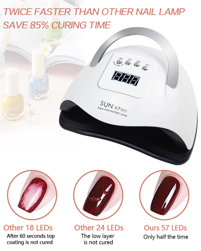 Lampara UV LED 220w Secadora de uñas de gel