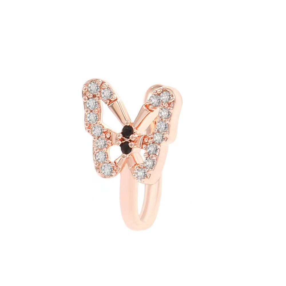 Anillo de nariz de mariposa en forma de U