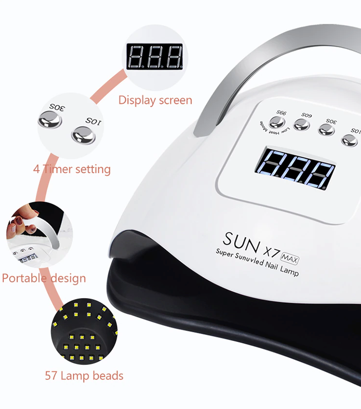 Lampara UV LED 220w Secadora de uñas de gel