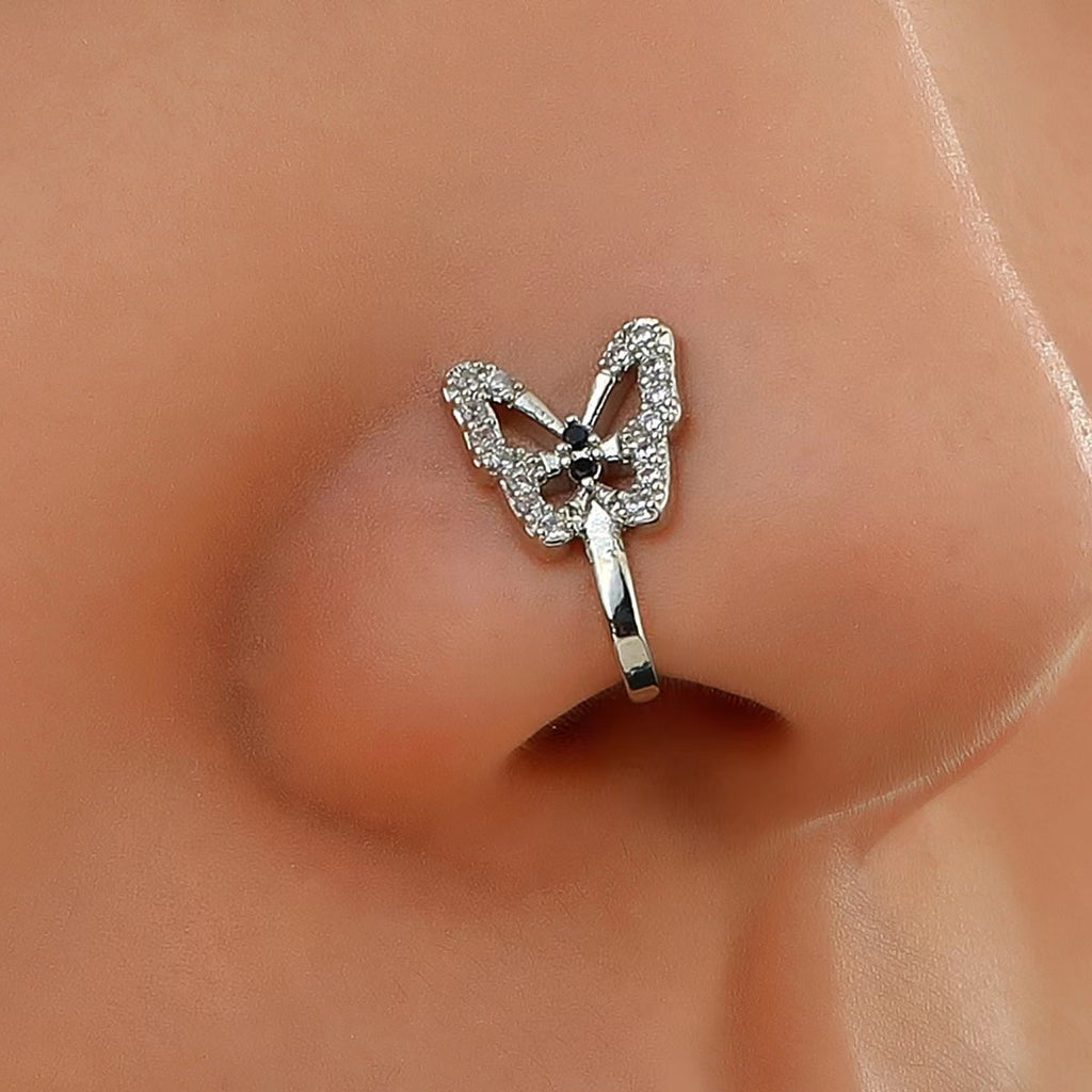 Anillo de nariz de mariposa en forma de U